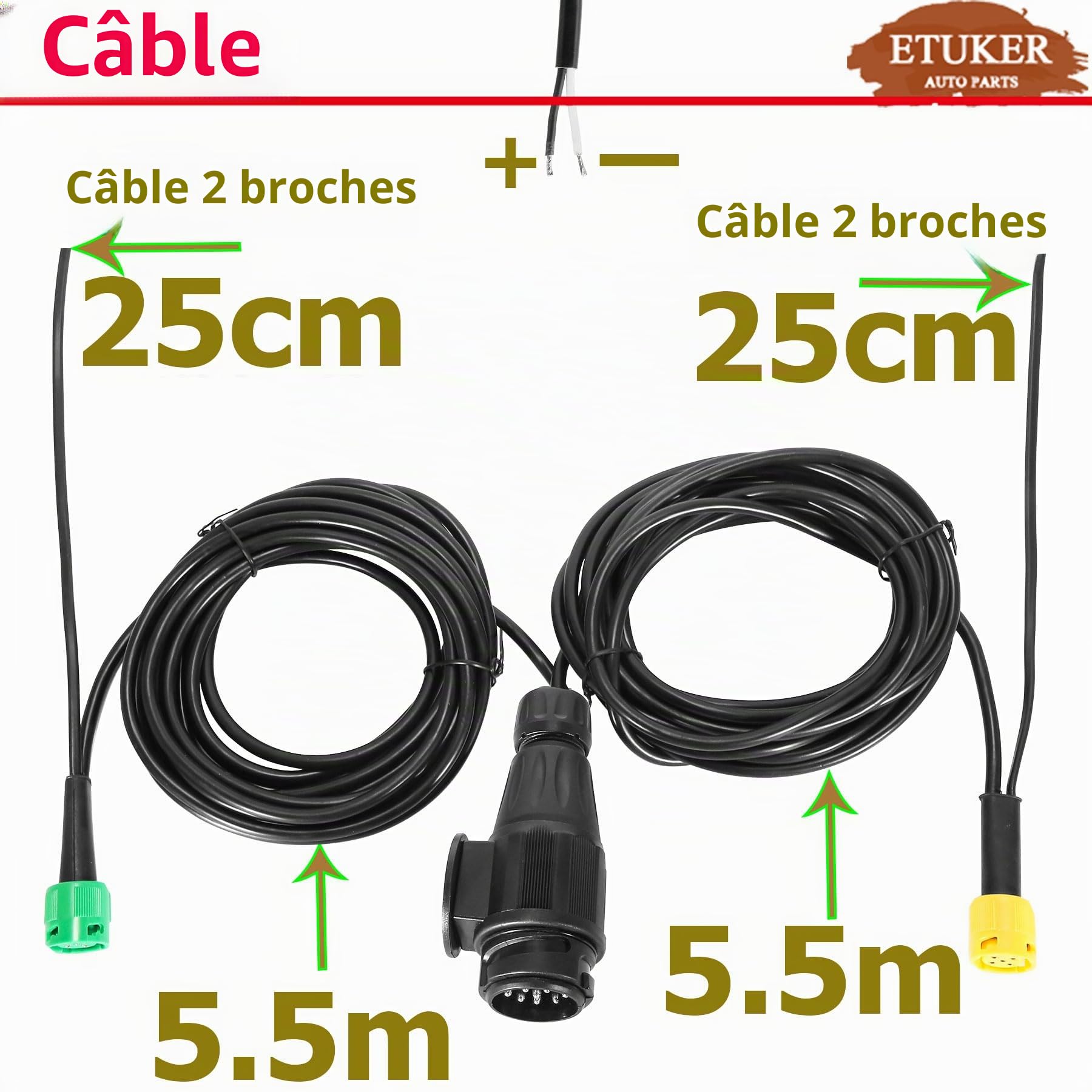 Feu Arrière Remorque 13broches LED 12/24V 7Function avec Feu de Recul/Feu Antibrouillard
