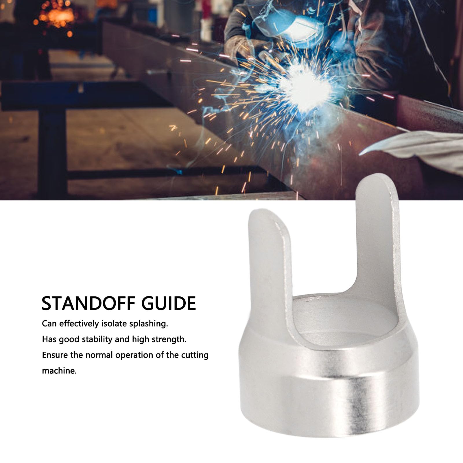 Plasma Cutting Double Tip Spacer Double Tip Design, Plasma Cutting Torch Made of Stainless Steel Material Consumables 9-8281 for SL60 SL100