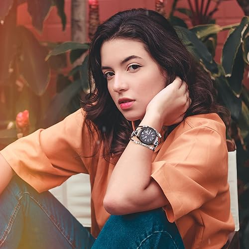 Miniatura 6 de Correas compatibles con reloj Garmin Venu 2Venu 3Vivoactive 4 de 1.772 pulgadas, para hombres y mujeres, 0.866 pulgadas, cuero, joyería de metal,