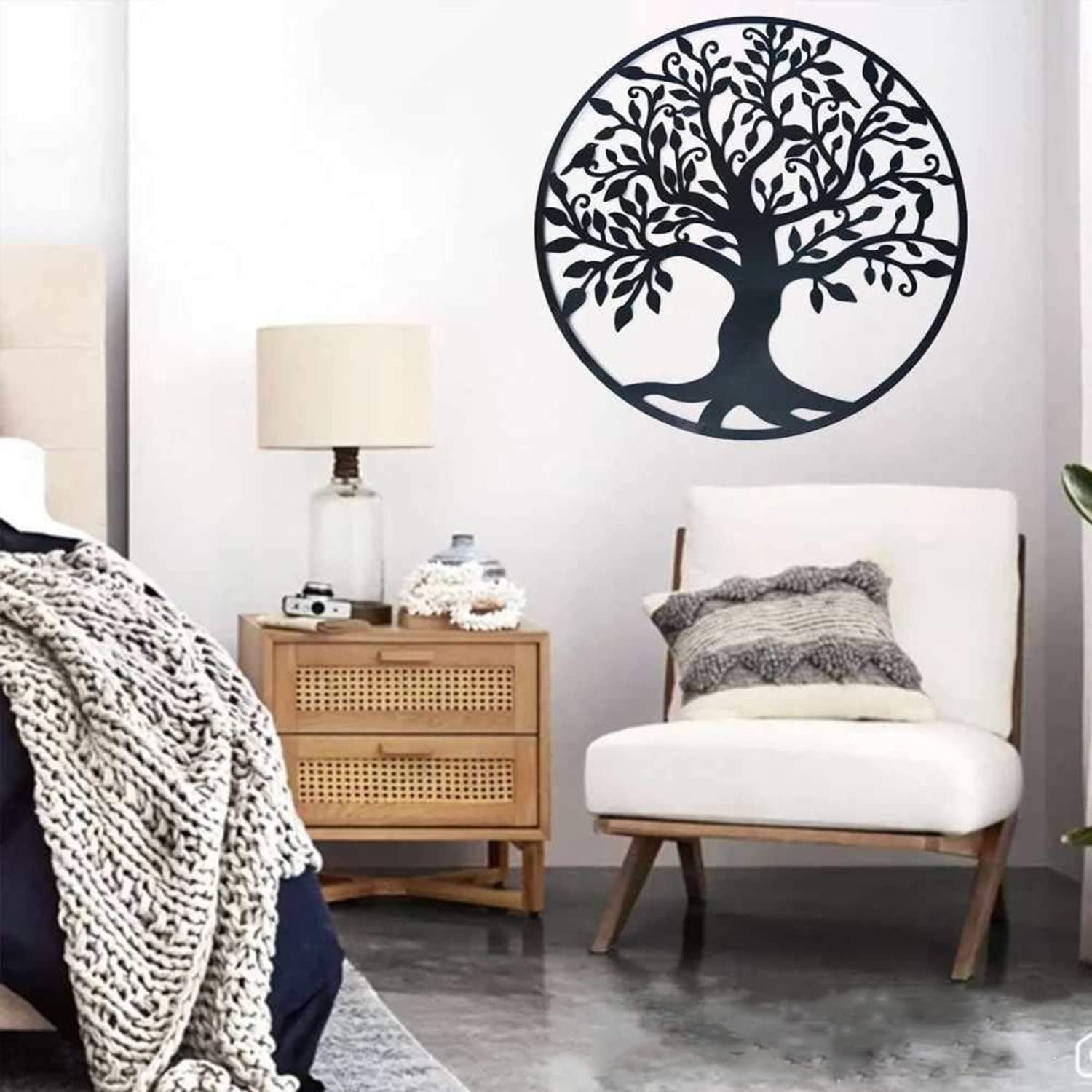 Metal Wall Decor Living Room, Tree of Life Wall Art, Metal Wall Art, Metal Tree Wall Art, Tree Metal Wall Art, 3 Piece Metal Wall Art Framed - België