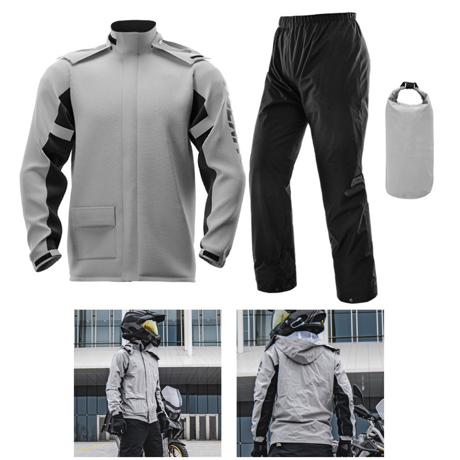 Chaquetas y pantalones de moto resistentes al frío, chaquetas de moto para hombre, ropa de motocross, equipo de protección, chubasquero, trajes