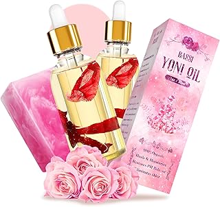 Yoni Soap Bars & 2PCS Natural Yoni Oil Set, Natural Yoni Oil Vaginal Wash for Women Feminine Wash Vaginial Deodorants pH Balance, Eliminates Odor, Feminine Oil 30ml/1 fl oz, Vaginal Care Soap 3.53 oz