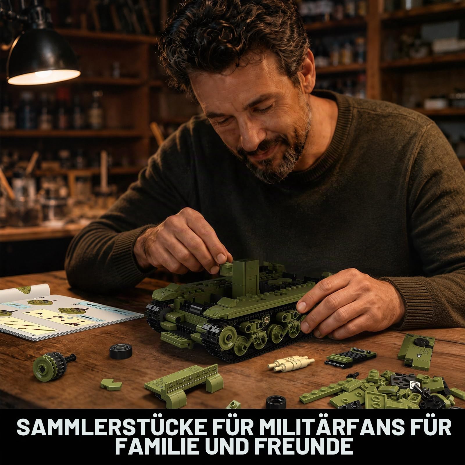 TYCOLE M4 Sherman Panzer Klemmbausteine Set, WW2 Militärmodell, 991 Teile