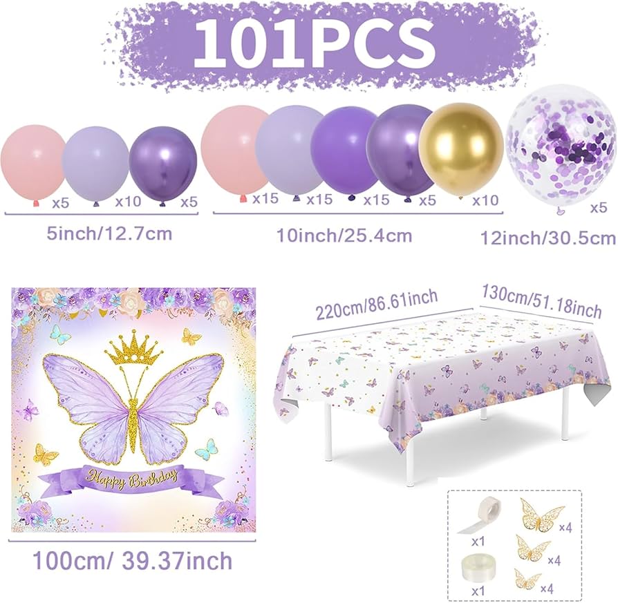 L BUTTON BUTTERFLY BOA ｜birthdaybash Amazon.com: Butterfly Birthday Decorations for Girls