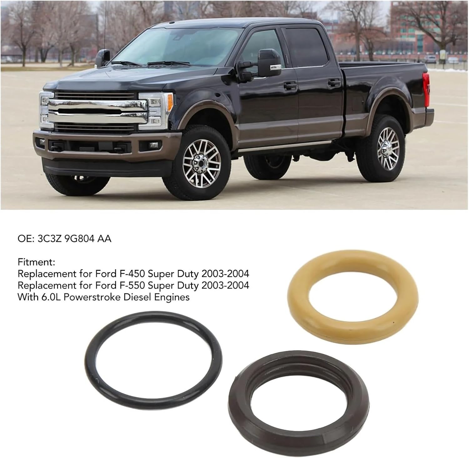 Car High Pressure Oil Pump Seal O Ring Kit 3C3Z 9G804 AA Replacement Compatible With F-450 F-550 Super Duty 2003-2004