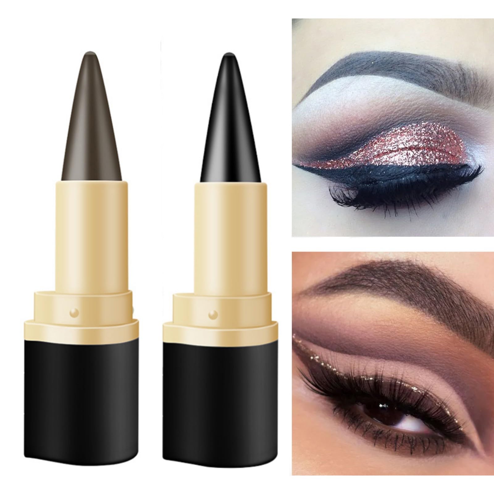 Lucoss Black Gel Eyeliner Pencil - Waterproof, Smudge Proof, Face Paint Stick for Women