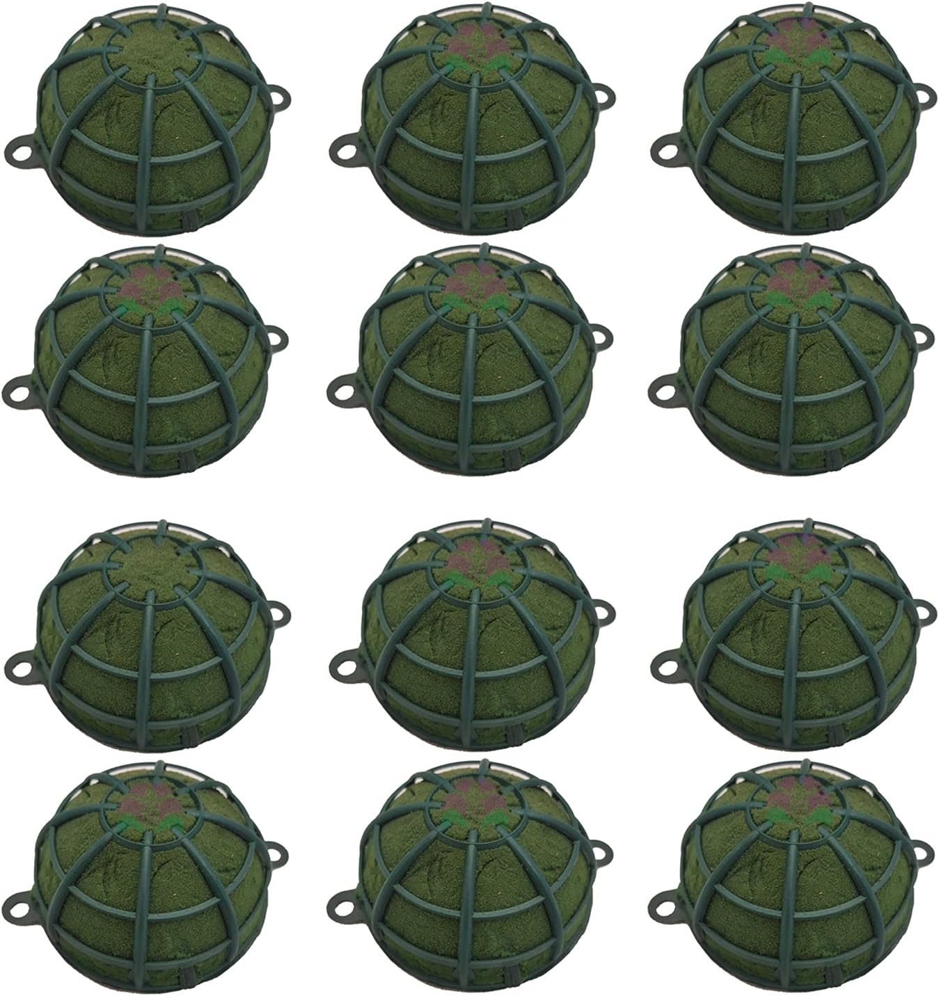 Just Flowers Floral Foam for Flower Decoration on Cars & Walls/DIY Flowers Bouquet (10cmX8cm) (Green, 12pc)