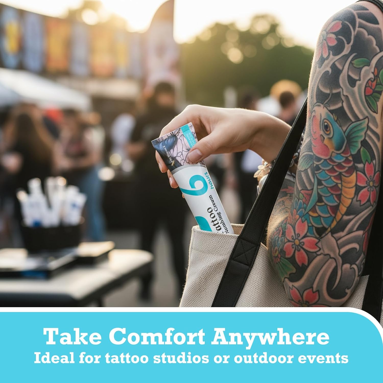 Tattoo & Waxing Prep Comfort Cream – Extra-Comfort, Fast-Absorbing Soothing Formula with Emu Oil for Sensitive Skin – 2.12 fl oz - Image 9