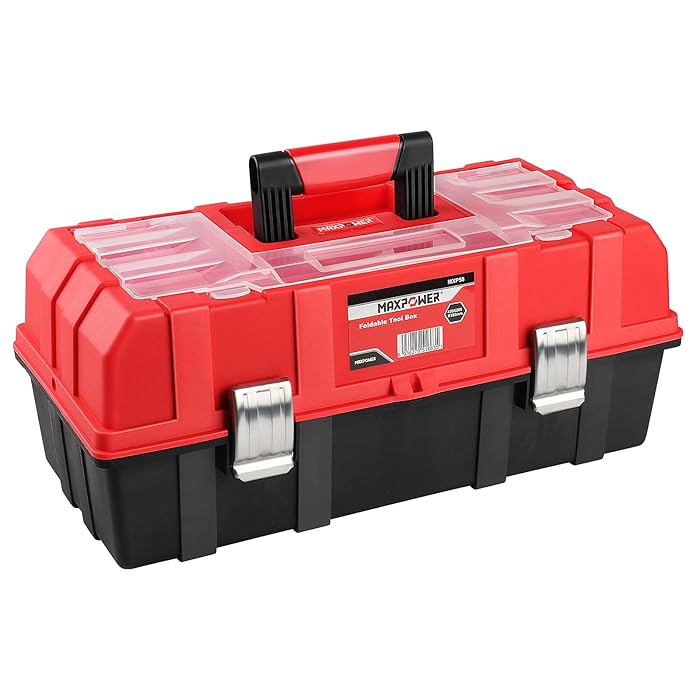Buy Tool Box 17Inch, MAXPOWER Lightweight Cantilever Tool Box