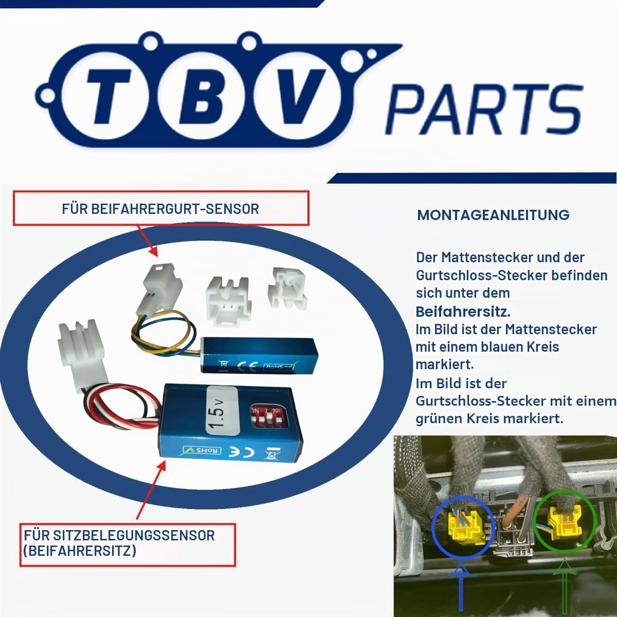 Diagnose-Hilfswerkzeug – Belegungssensor für Beifahrersitz, kompatibel mit C-Klasse (C-CLASS) W203 2004-2007 CLK-Klasse (CLK-CLASS) W209 2005-2009