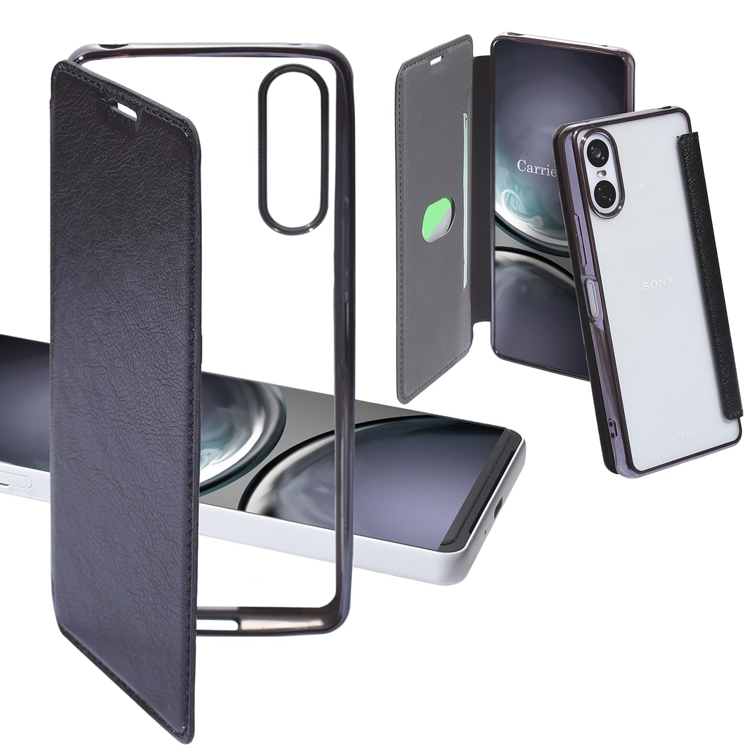 Amazon.co.jp: Carrier-City xperia用 10 vi ケース 手帳型 クリア