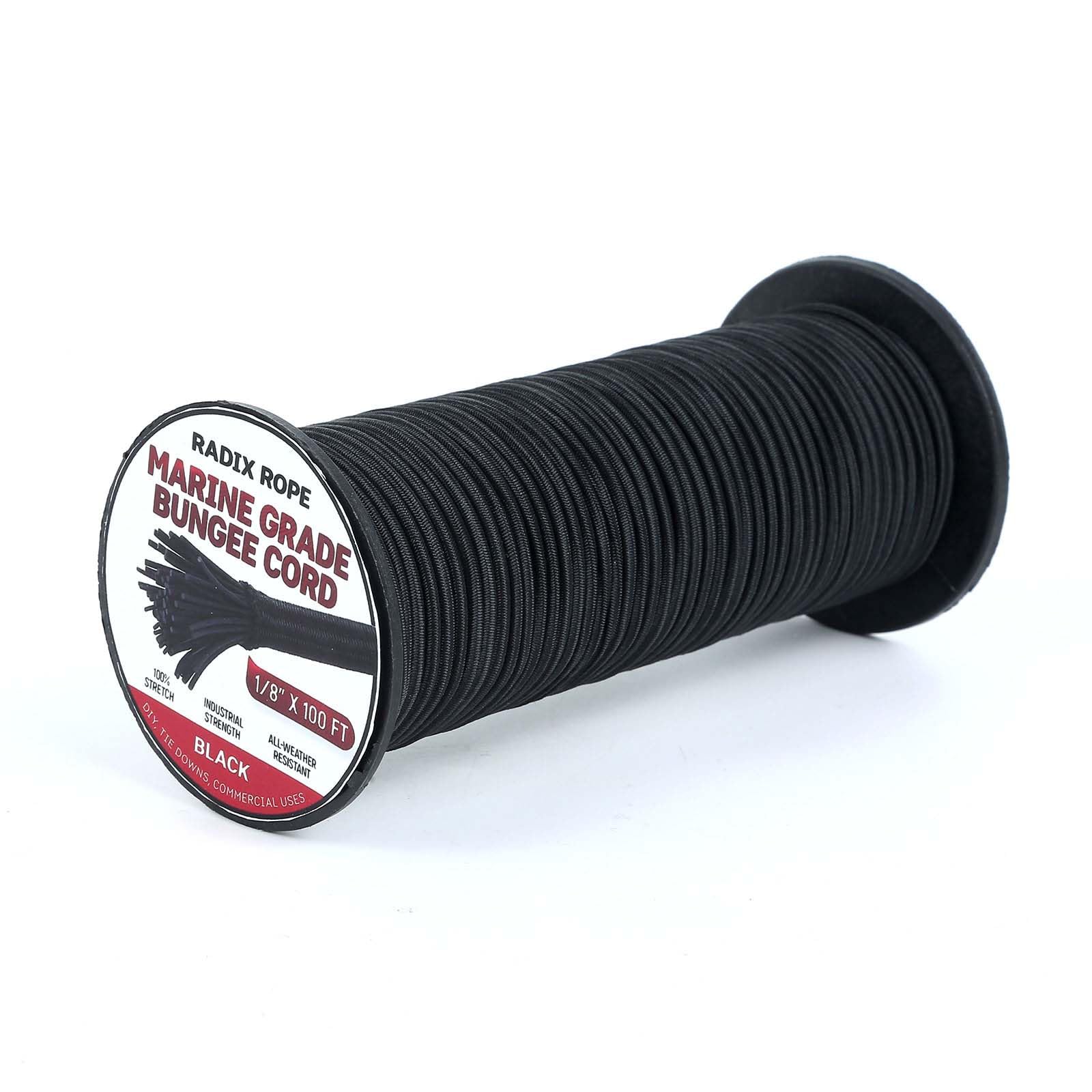 Bungee Cord Black 3mm X 12M, Heavy Duty Elastic Shock Cord Nylon Stretch String Bungee Rope Elastic Rope For Luggage, Camping, Kayak, Tie Downs...