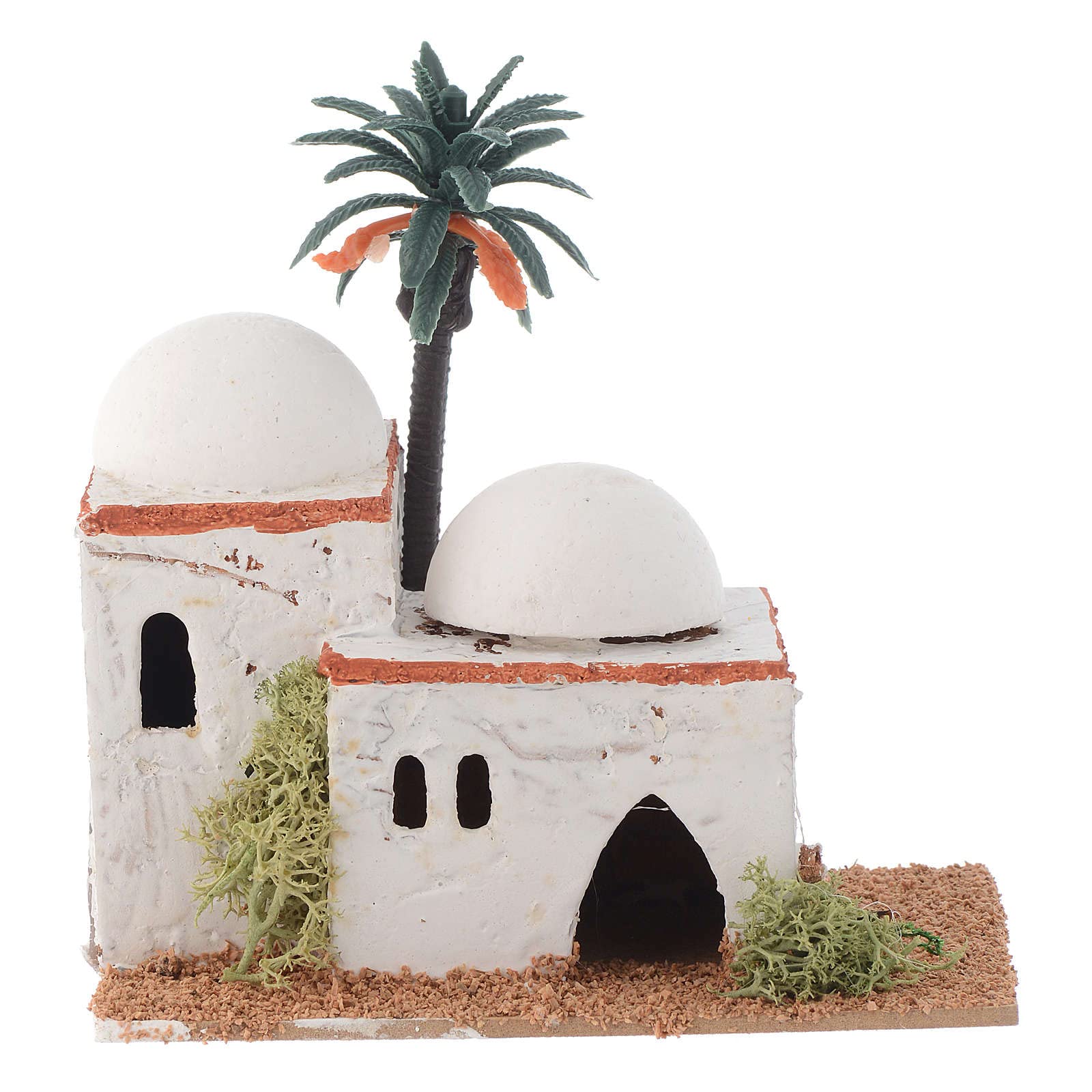 Holyart Arabisches Haus mit Palme 13x12x7cm für Krippe