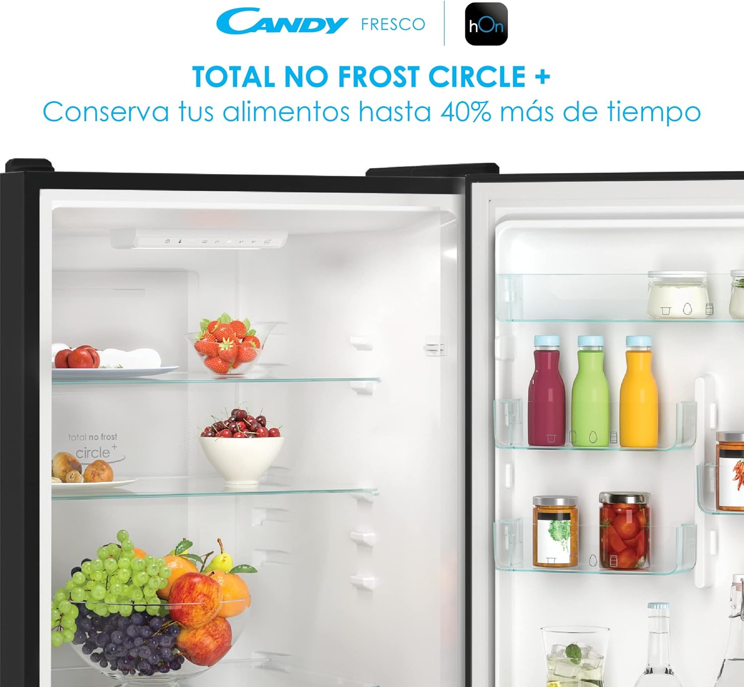 Candy Fresco CCE4T618EB, Frigorifero Combi, 60 cm, Altezza 1,85 m, 344 L, Total No Frost Circle+, Connettività Wi-Fi, Cassetto Verdure, Elettronico Interno, LED, Porte Reversibili, 39DB, Classe E, Candy Fresco CCE4T618EB, Frigorifero Combi, 60 cm, Altezza 1,85 m, 344 L, Total No Frost Circle+, Connettività Wi-Fi, Cassetto Verdure, Elettronico Interno, LED, Porte Reversibili, 39DB, Classe E,