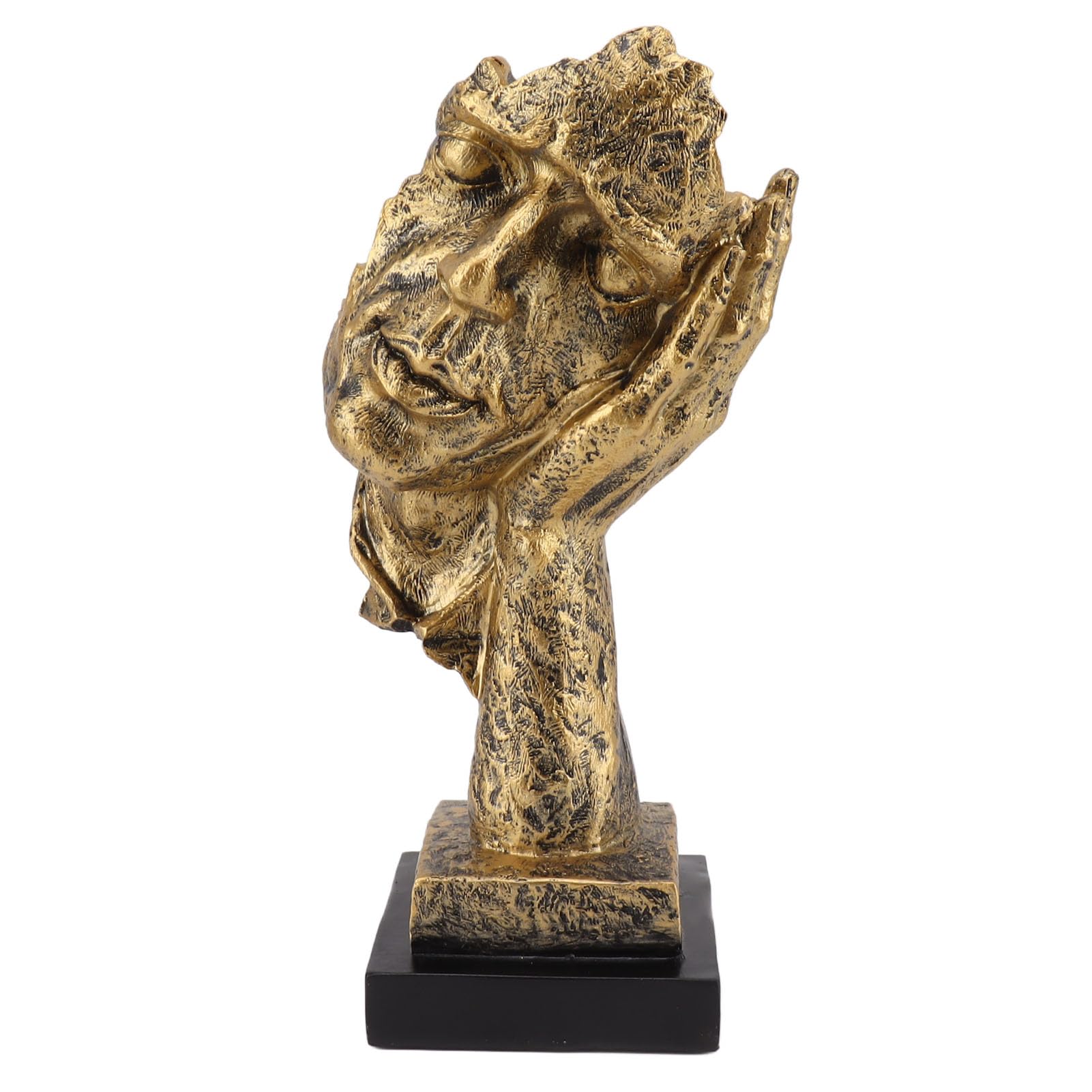 Statua astratta per decorazioni per la casa, materiale in resina premium, scultura artistica fatta a mano, statuetta del pensatore silenzioso per scrivania da ufficio,