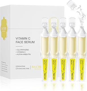 Suero facial de vitamina C con glutatión, áci...