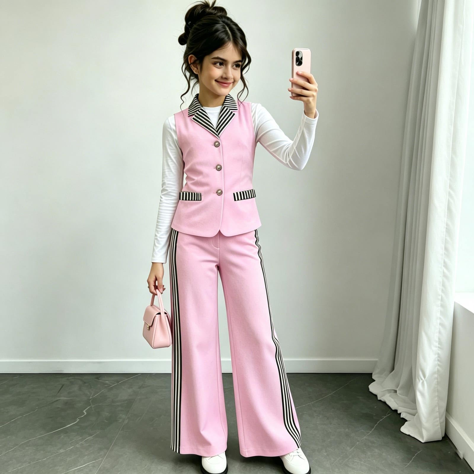 Conjunto de dos piezas para niñas: y pantalón, ropa casual.