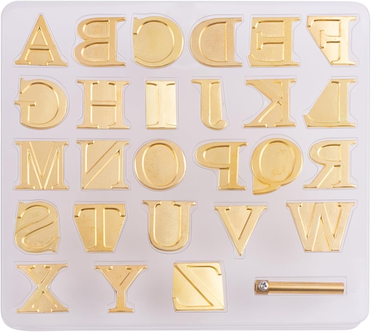 Framendino, 26 Pack Letter Wood Burning Tips Hotstamps Alphabet Set for DIY Carving Craft