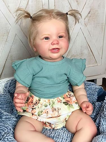Miniatura 1 de iCradle Muñeca de bebé realista Reborn de 24 pulgadas y 24.0in, adorable muñeca de silicona para recién nacidos a partir de 3 años