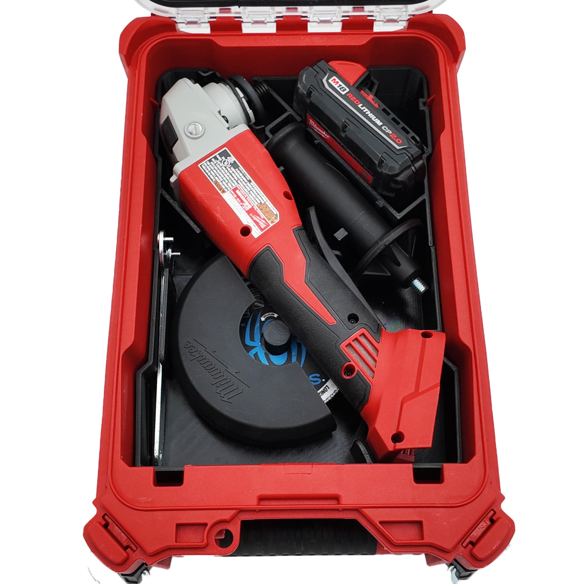 M18 Cut-Off Grinder Packout Organizer for Milwaukee Compact Organizer - Tool, Blade, and Battery Liner for Enhanced Protection Model 2686-20