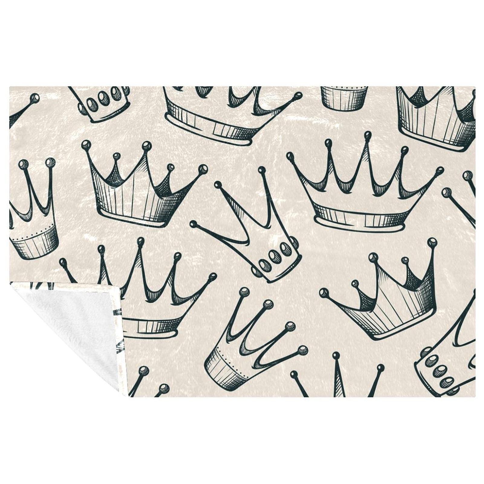 Couverture douce et chaude Crown Princess 150x100 lit canapé camping