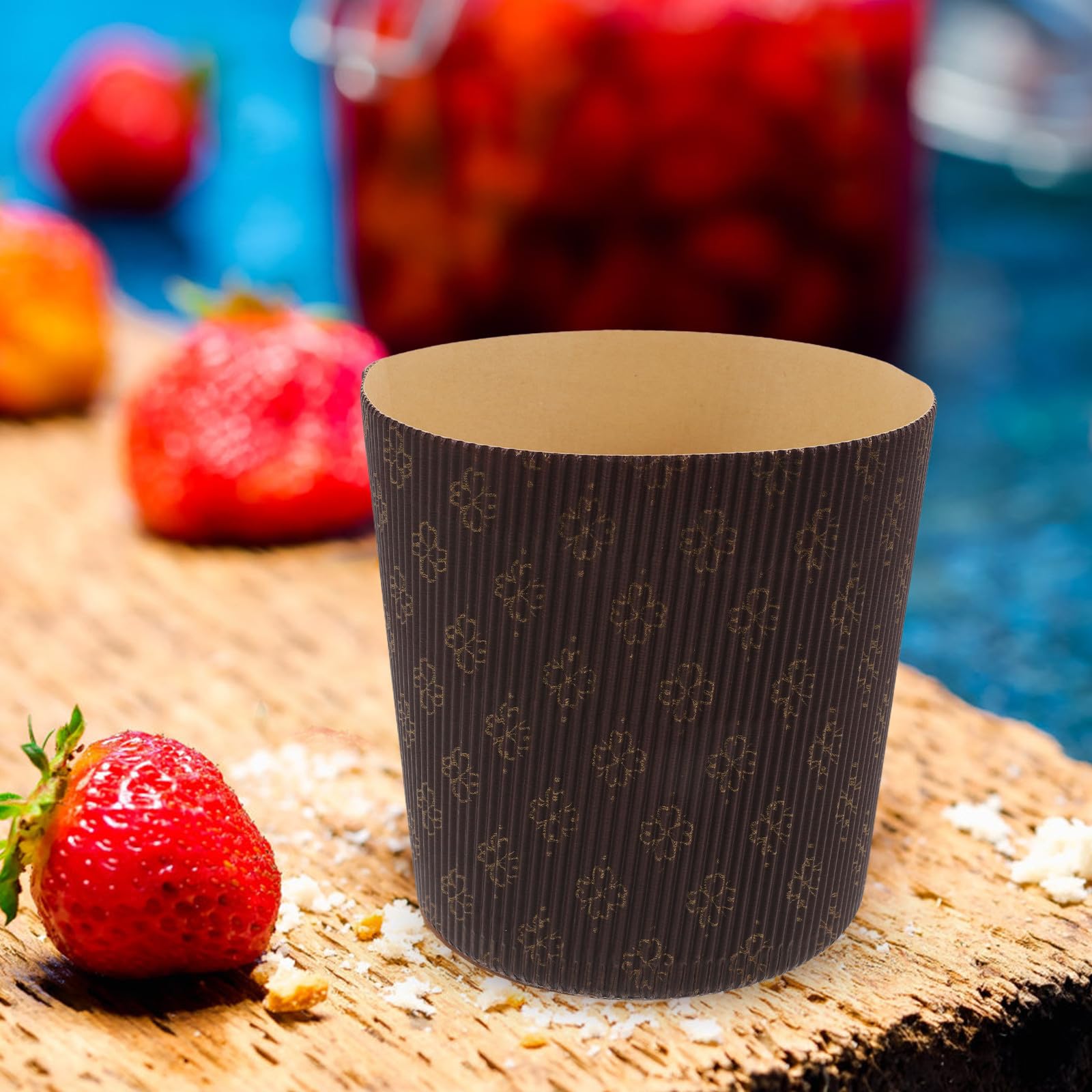Prácticos y Fáciles de Usar de Papel Marrón para Hornear Panettone 25 Capacillos Diseño Elegante Ideales para Panaderías y Fiestas de Boda