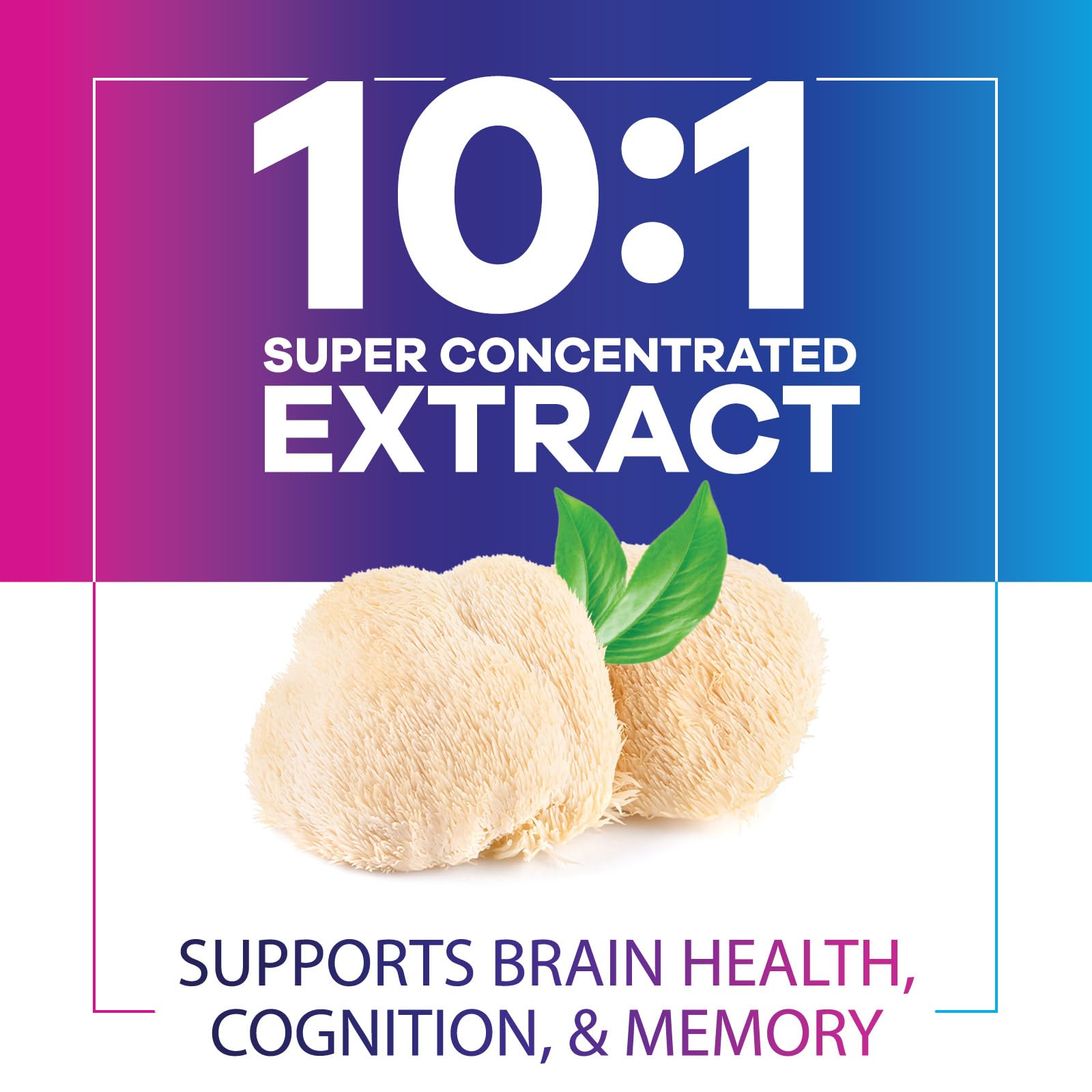 Lion's Mane Mushroom Supplement - Extra Strength Lions Mane Extract - Natural Memory & Focus Support - Brain & Immune Health Support - Vegan LionsMane Mushroom Powder - Bottled in USA - 120 Capsules — Amazon image 5