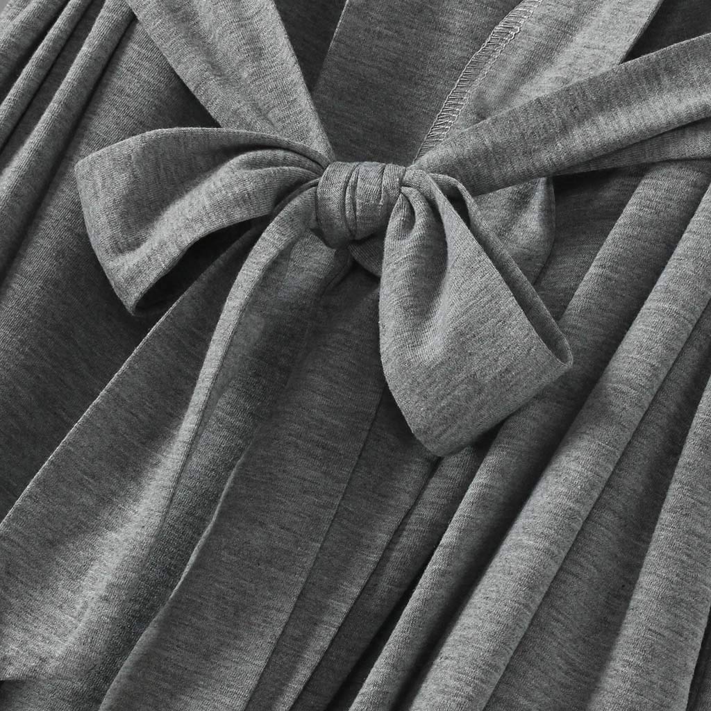 Szara suknia kimono damska szata kimono bielizna nocna seksowna Mini bielizna nocna koszula nocna wygodna dorywczo miękka suknia ślubna (BS)