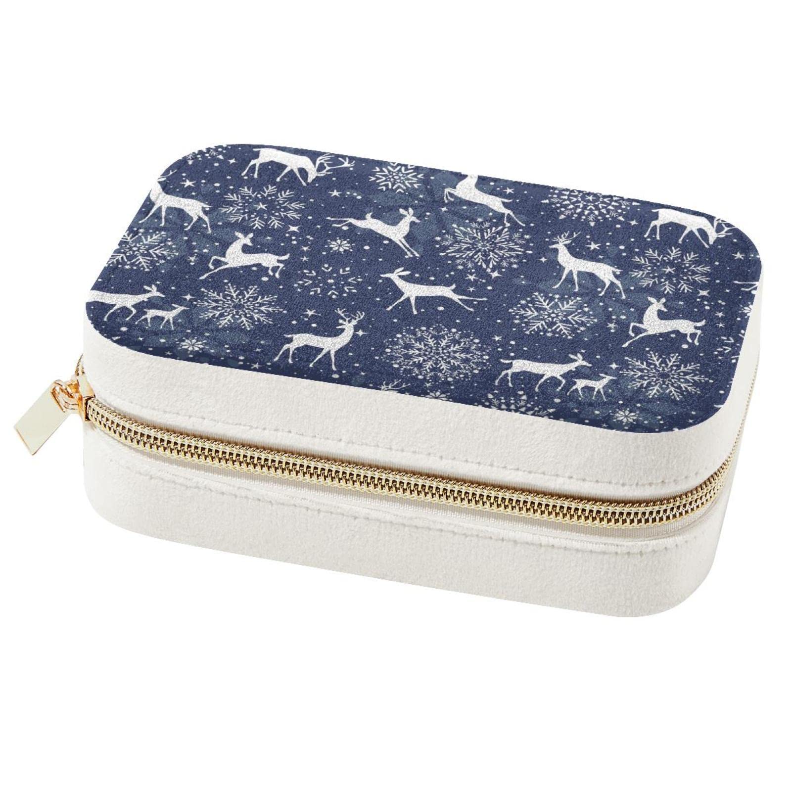 Boîte à bijoux de voyage en cuir PU durable avec finitions soignées