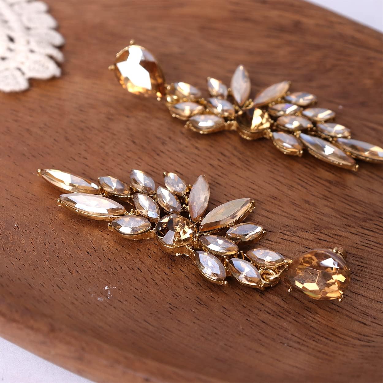 JeanBeau Large Crystal Wedding Bridal Pageant Earrings for Women Art Deco Rhinestone Long Drop Statement Marquise Cluster Dangle Chandelier Drag Queen Prom Jewelry - Image 7