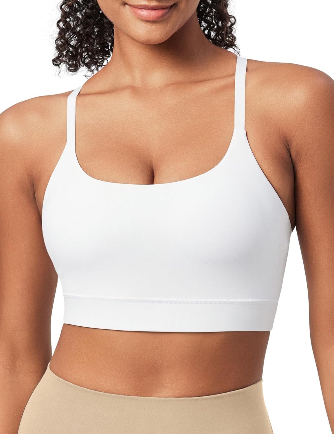 IUGA Sports Bras for Women Strappy Sports Bra Racerback Padded Workout Yoga Gym Y Back Tops with Removable Pads