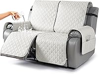 Vista 59 de TAOCOCO Fundas reclinables 100% impermeables, fundas de sofá reclinable con correas para las piernas, funda de sofá reclinable reversible para silla