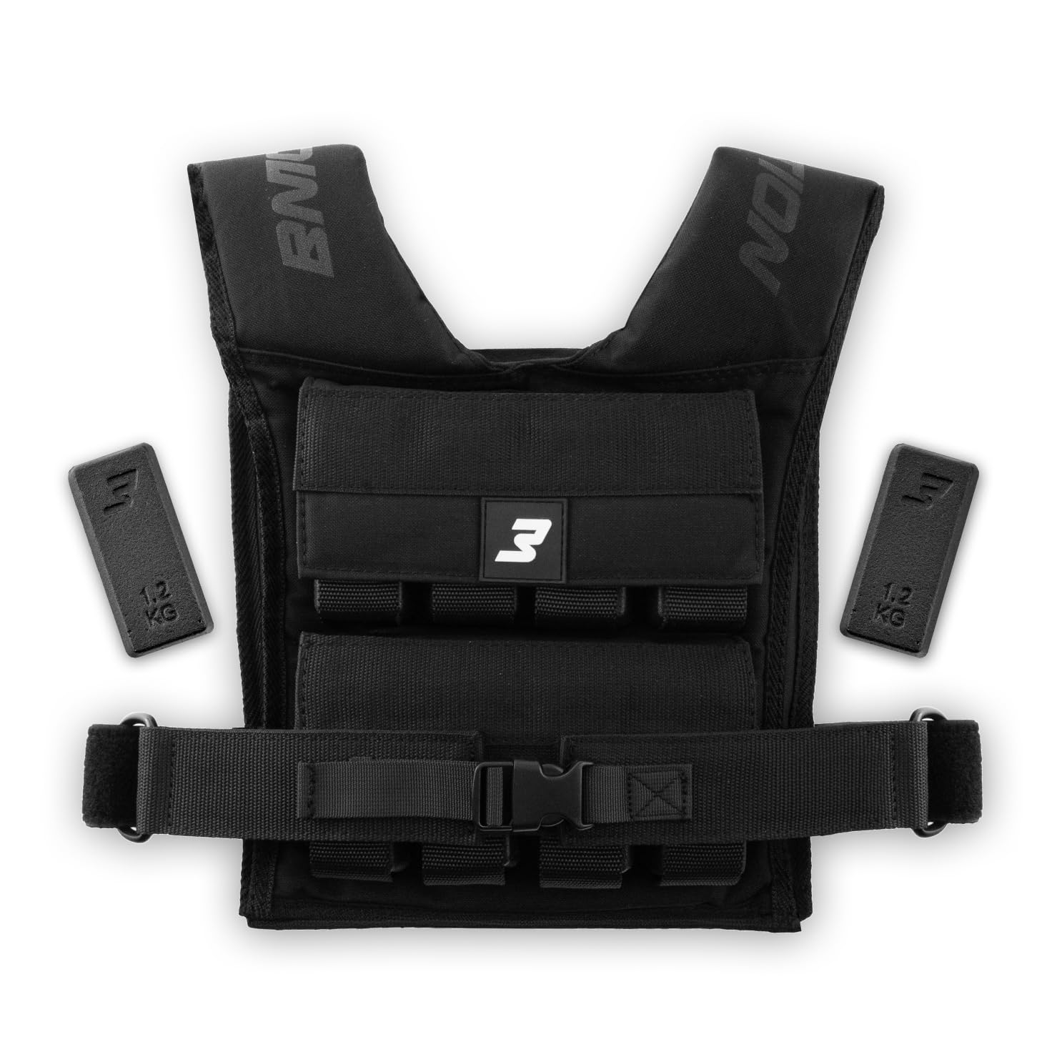 Müller und Blum Gewichtsweste 10 kg und 20 kg für Herren und Damen, Verstellbare Weight Vest aus 1000D Cordura, herausnehmbare Metallgewichte, Trainingsweste für Krafttraining, Calisthenics & CrossFit
