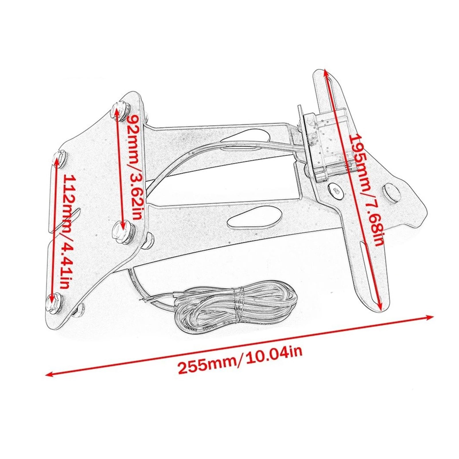 Porta targhe Moto Per MT03 MT25 YZF R3 R25 2019-2025