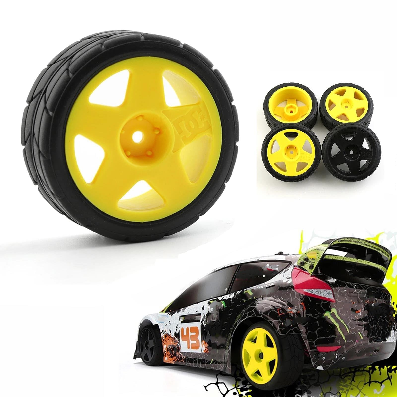 RC Car Pneumatico Ruota Compatibile Con Chevrolet Per C3 Per Tamiya Per TT01 TT02 XV01 TA06 PTG-2 RC Per Pneumatici Per Auto Per Corsa Su Ruote In Plastica Per Pneumatici Da Per Strada Per 1/10(Color2