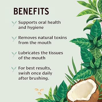 Banyan Botanicals Mint Daily Swish Organic Ayurvedic Pulling Oil with Coconut Oil Mouthwash for Fresh Breath and Sparkling Oral Health* 24 oz Non GMO Sustainably Sourced Vegan