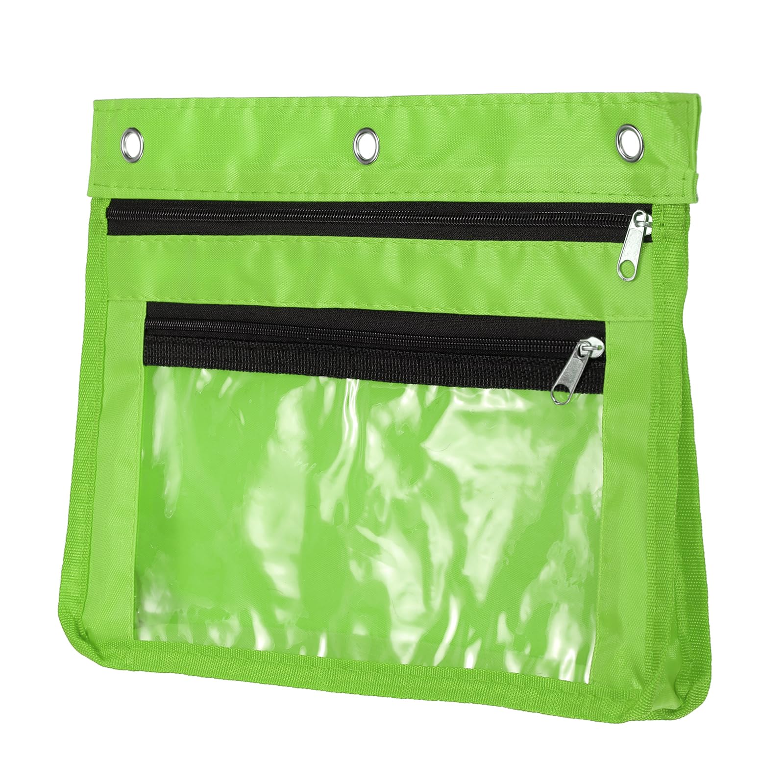 PATIKIL Expandable Pencil Pouch for 3 Rings Binder, 1 Pack Oxford Cloth Large Capacity Zipper Binder Pouch Pencil Case for Office Home, Green