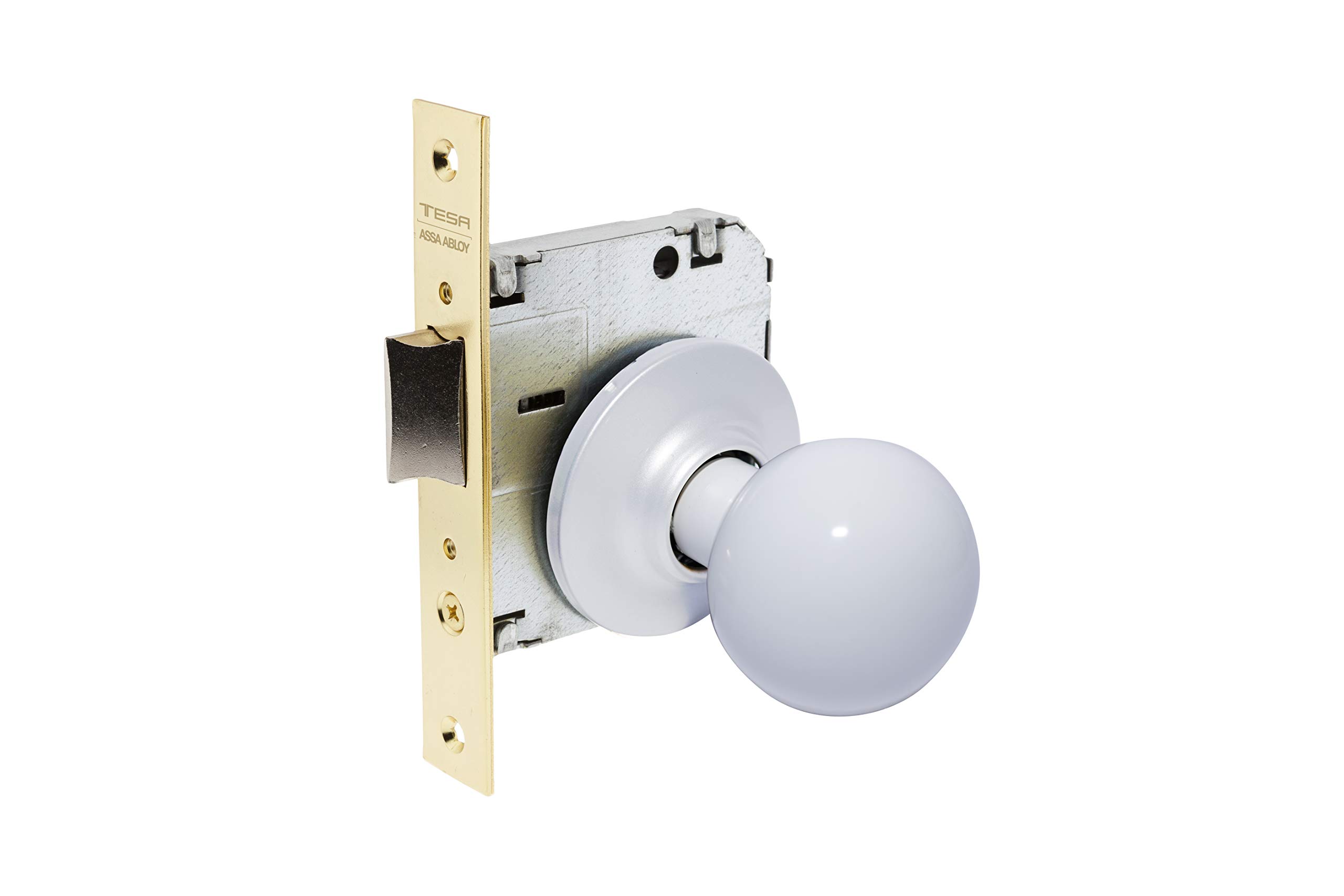 Tesa Assa Abloy 392050BL Juego De Pomos BOLA Para Puertas Blanco Función 20