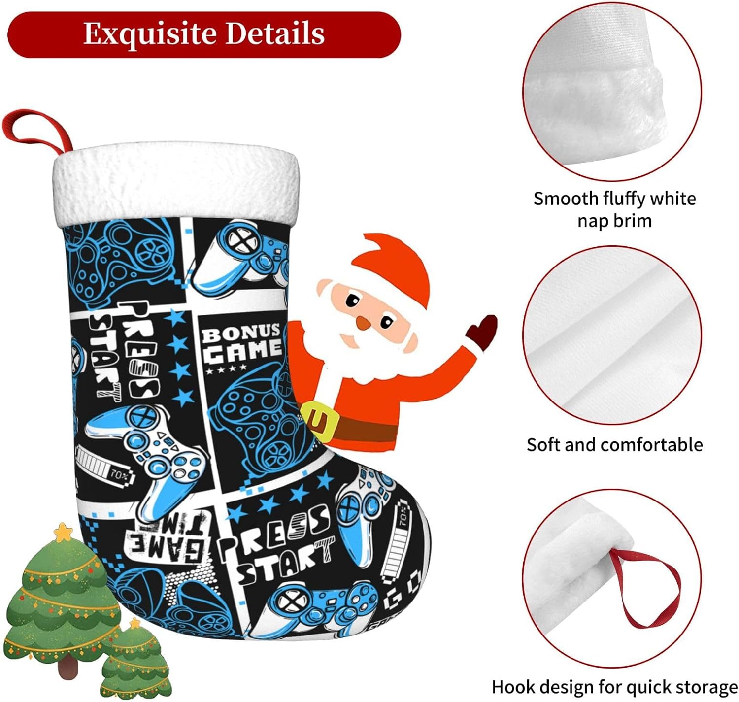 Video Game Christmas Stockings Hanging Decoration Stockings image 4