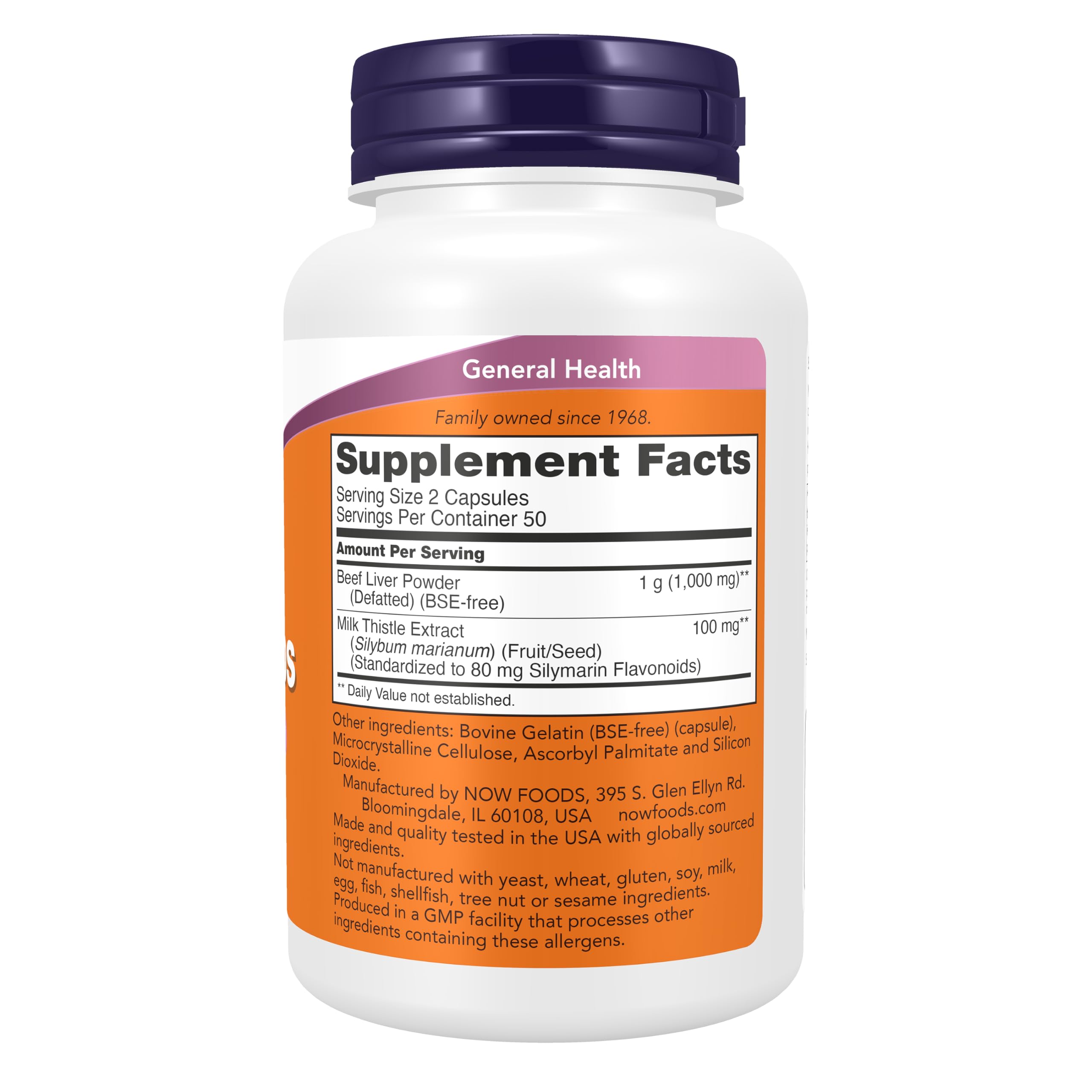 NOW Supplements, Liver Caps with Milk Thistle and Eleuthero, 100 Capsules — Amazon image 2