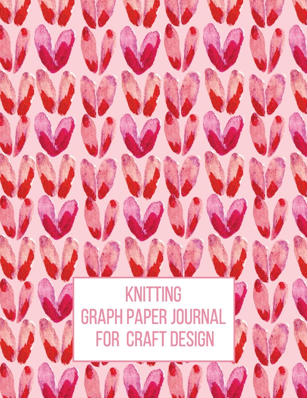 Knitting Graph Paper Journal for Craft Design: Gift for Knitters to Create Craft Projects 4:5 Ratio Pink Watercolor Purl Knit pattern