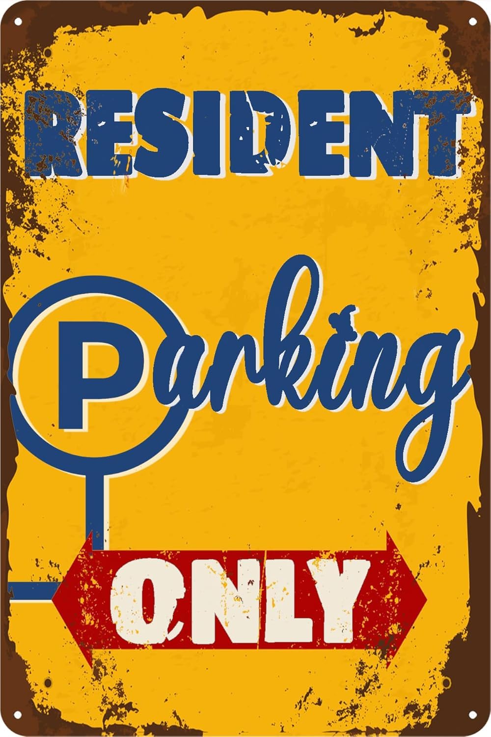 SMAZDFXX Vintage Decor Metal Sign Man Cave Garage PRIVATE PARKING ONLY Funny Tin Signs Wall for Bars Restaurants Cafes Pubs Accessories Poster 8"x12"