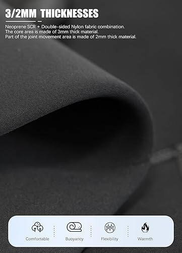 Miniatura 9 de Hevto Traje de neopreno de talla grande para hombres y mujeres, 30.079 in, 50.157 in, neopreno completo, shorty traje húmedo con cremallera en la