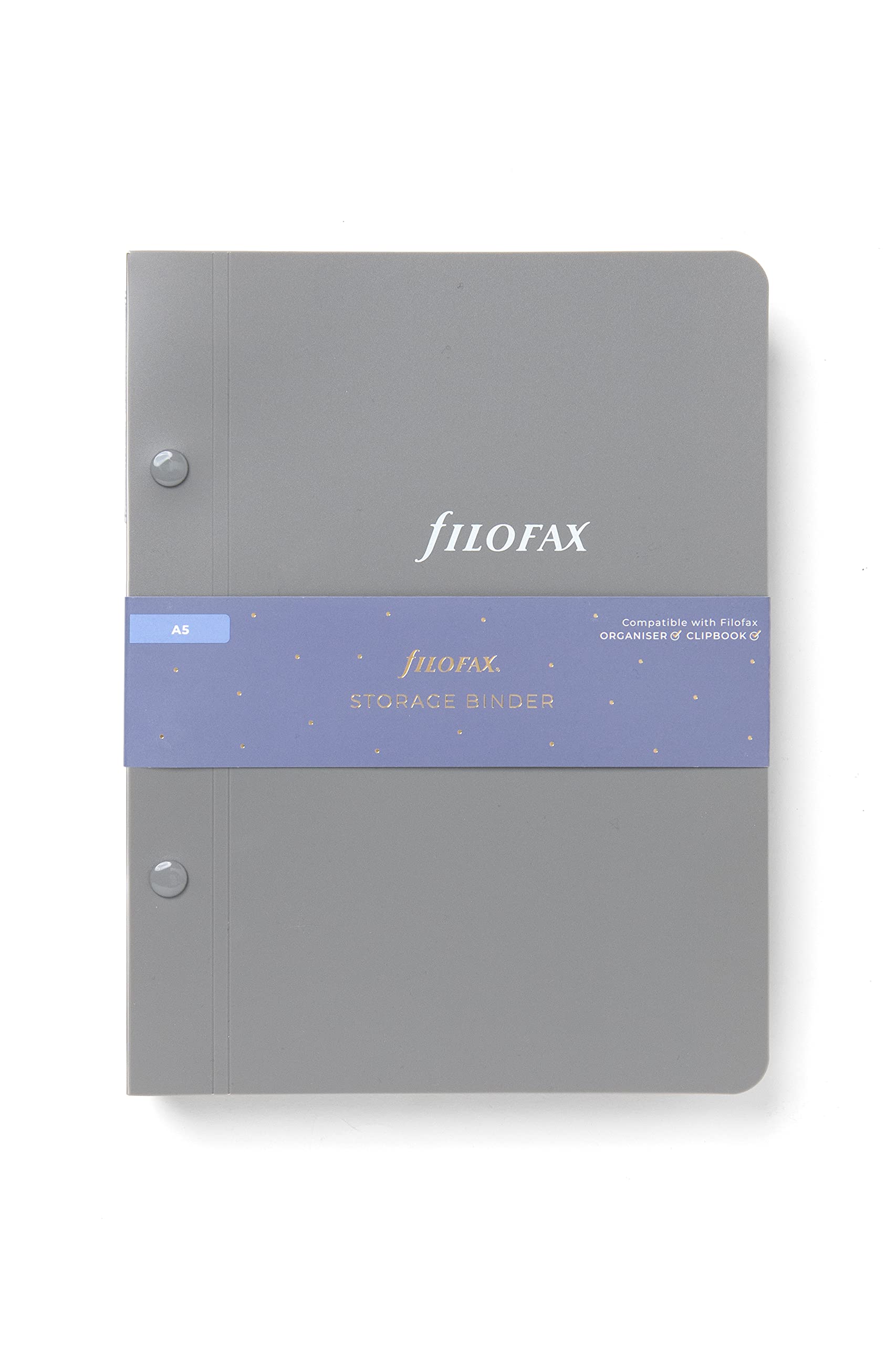 Filofax Storage Binder Grey for A5 size Insert Organiser Sheets 132920