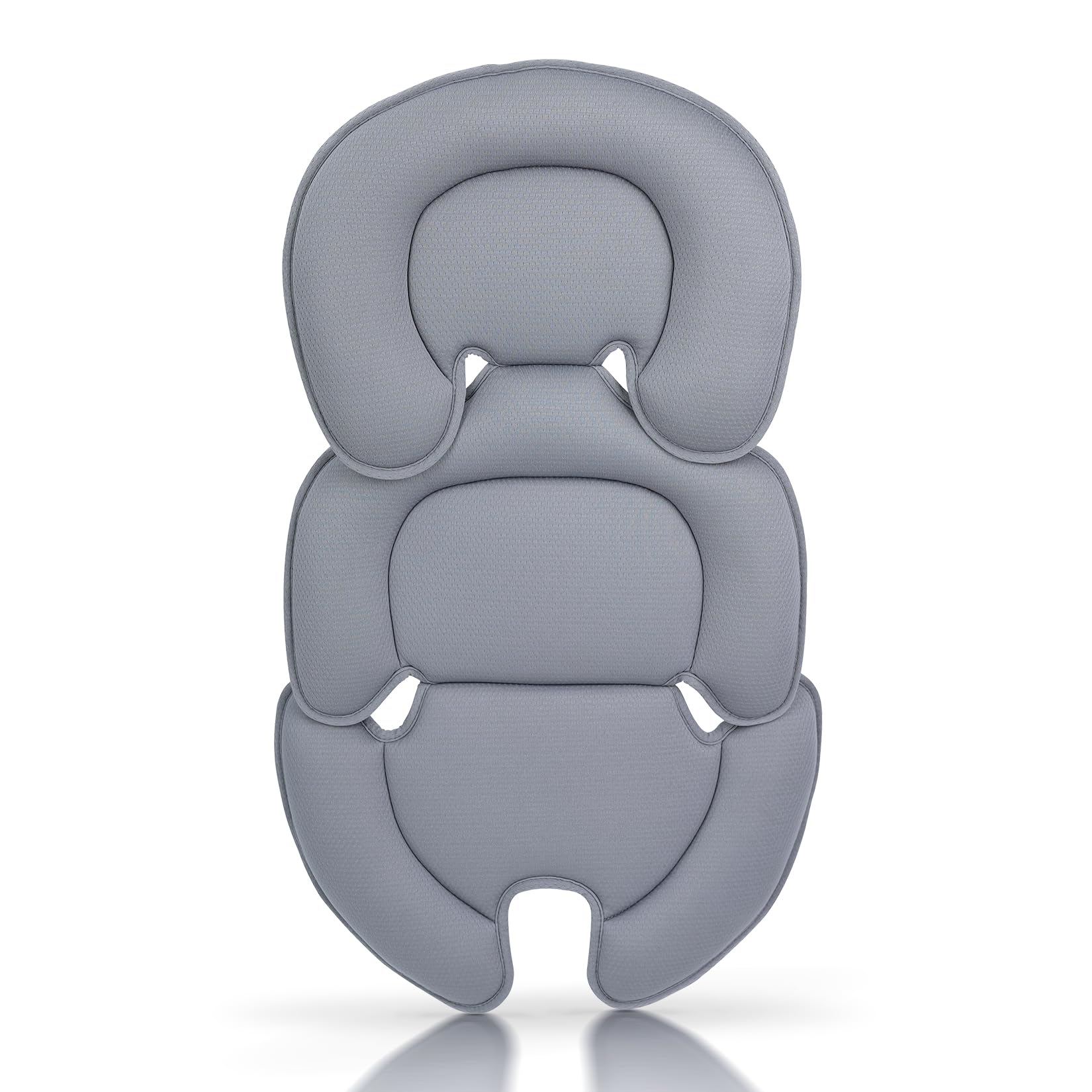 Innokids Inserto per seggiolino auto per neonati, cuscino di supporto per la testa del neonato e cuscino di supporto per il corpo per neonati, macchinine e passeggini (Grigio)
