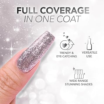 Kiara Sky Platinum LED UV Soak Off Gel FX (Shimmering Lights - One Coat Foil Glitter)