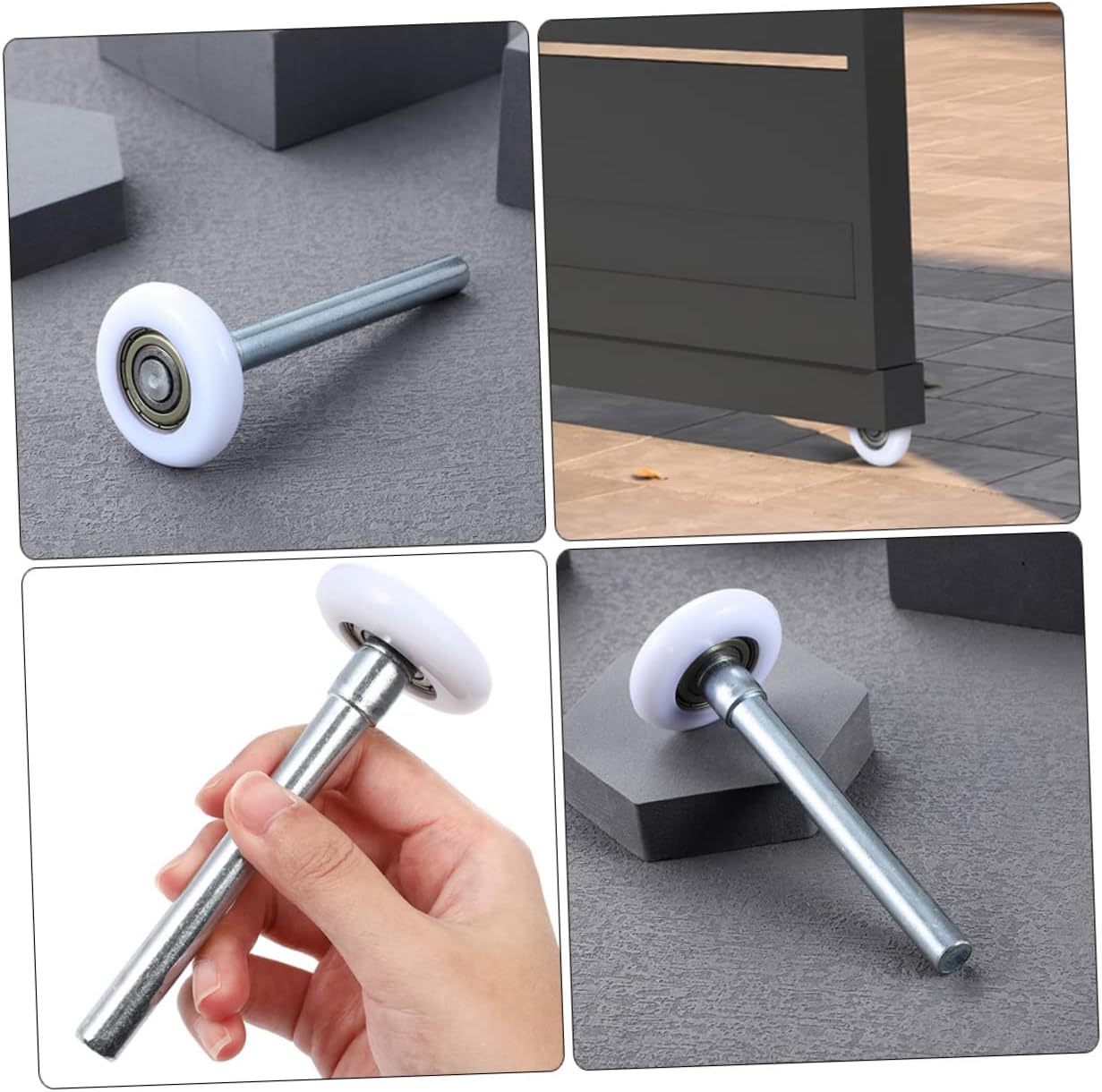 8pcs Garage Door Wheel Replacement Nylon Quiet Rollers Door Supporting Roller Silent Garage Wheels