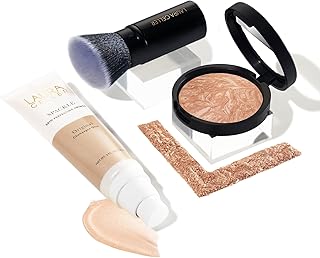 Everyday Routine Kit (3 PC) LAURA GELLER NEW YORK Baked Balance-N-Brighten Color Correcting Foundation, Light, Retractable...