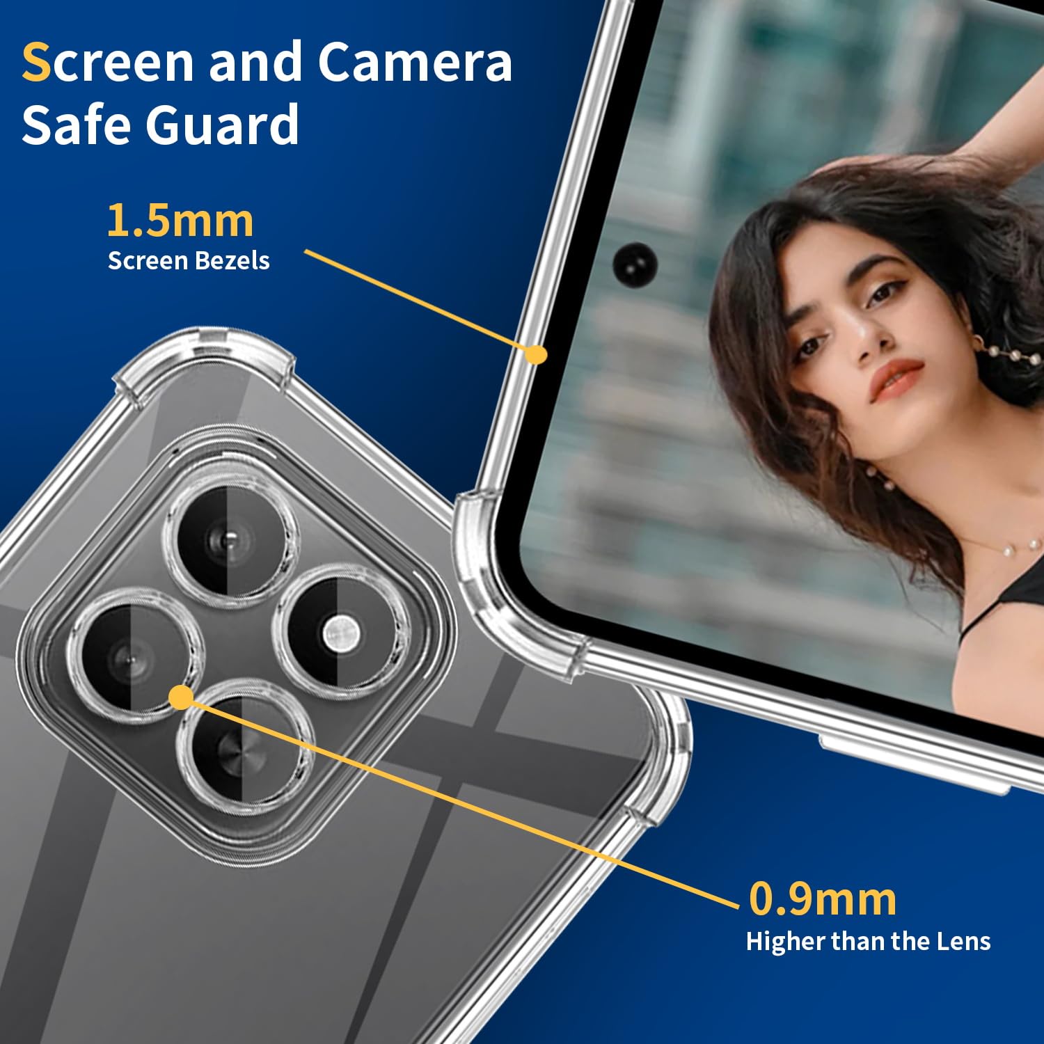ISOI - Cover compatibile con Vivo V40 Custodia, con Paraurti Airbag