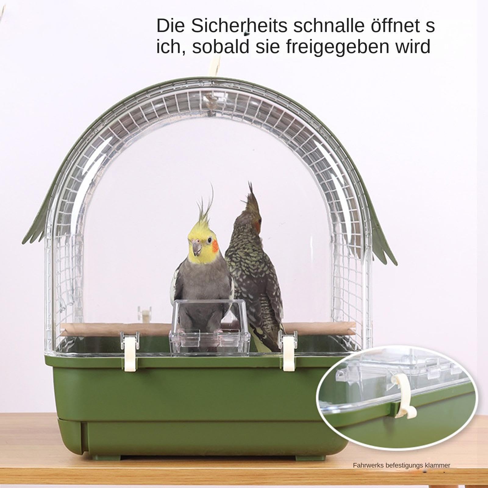 Tragbarer Vogelkäfig, tragbarer Vogelträger mit Griff | Sittich-Tragekäfig für drinnen und draußen, Balkon, Wohnzimmer, Park, Sittiche, Sittiche, Kanarienvögel